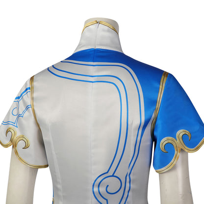 Street Fighter 6 Chun Li Female Blue and White Cosplay Costumes