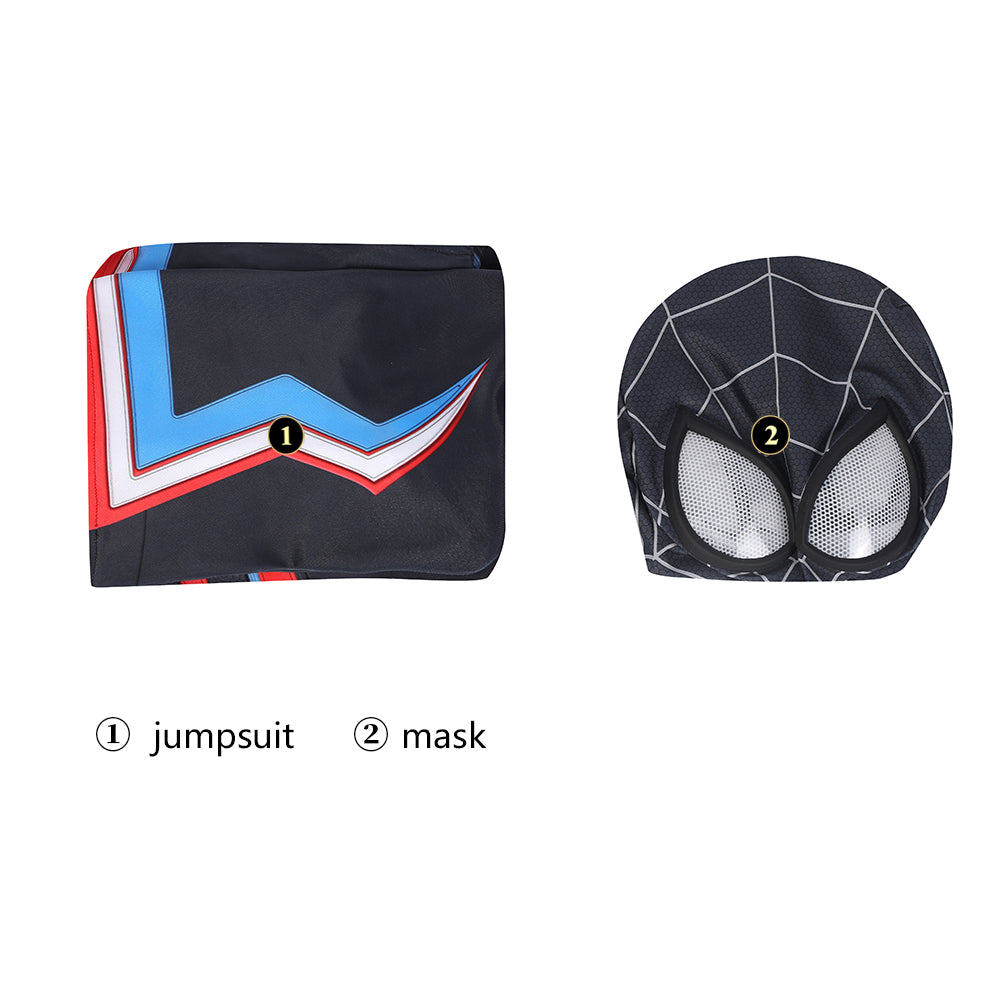 Spider-Man Miles Morales 2099 Suit Male Hoodie Jumpsuit Cosplay Costumes