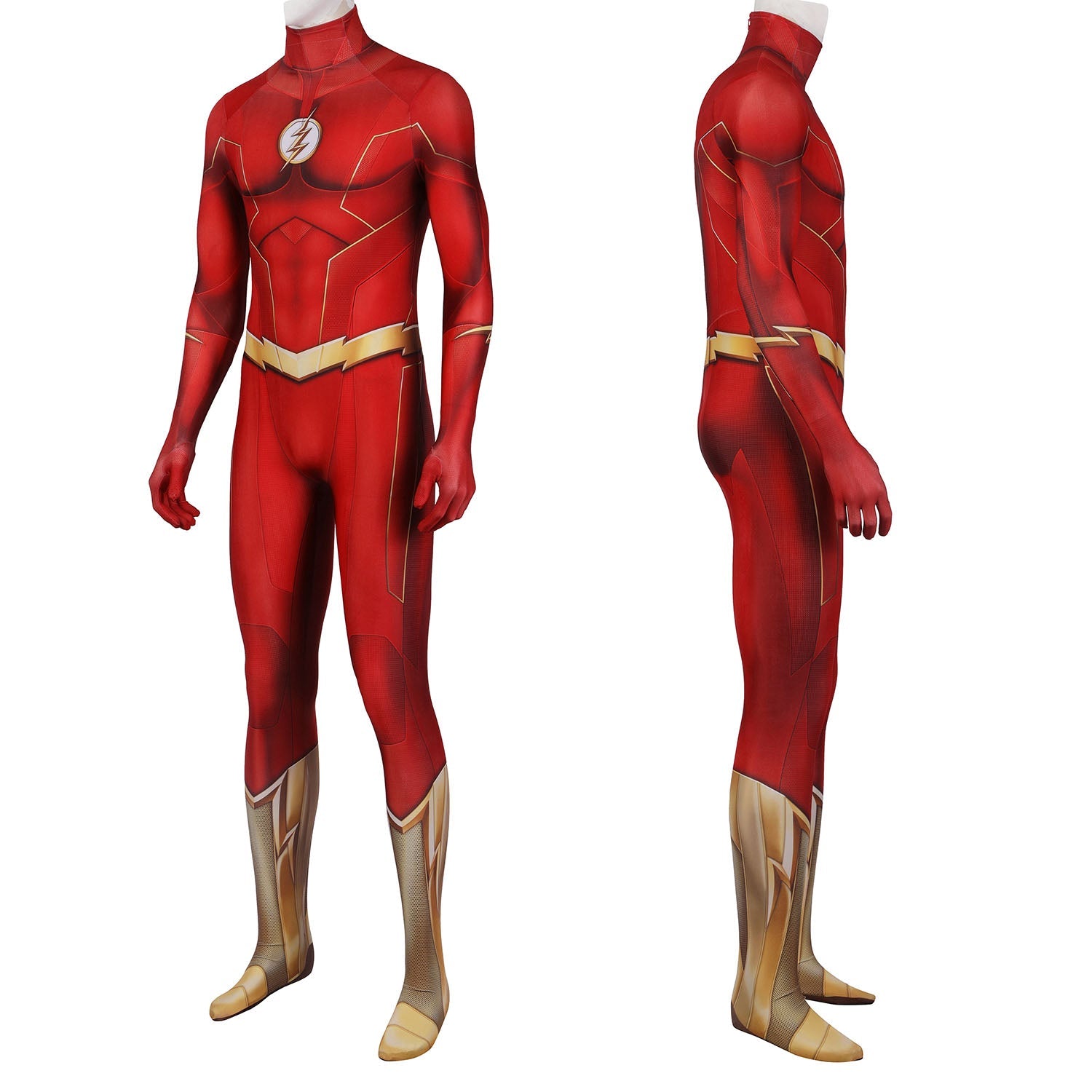 The Flash season 8 Barry Allen Male Jumpsuit with Mask Cosplay Costumes