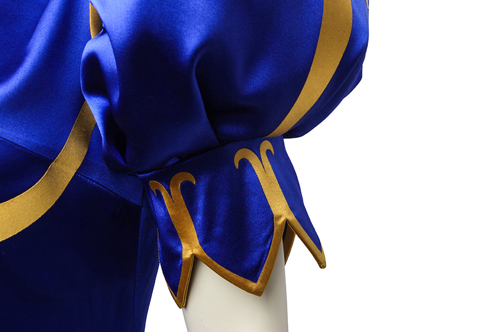 Street Fighter 5 Chun Li Blue Dress Female Cosplay Costumes