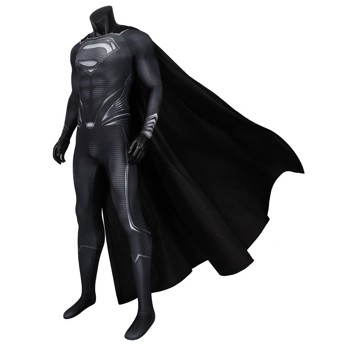 Justice League Clark Kent Superman Male Black Jumpsuit Cosplay Costumes