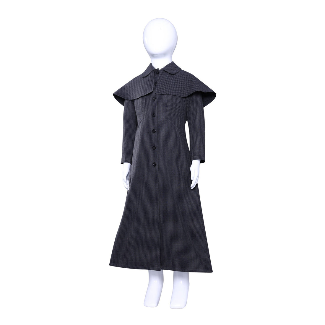 Wednesday 2 Addams Adult and Kids Black Wool Coat Cosplay Costumes