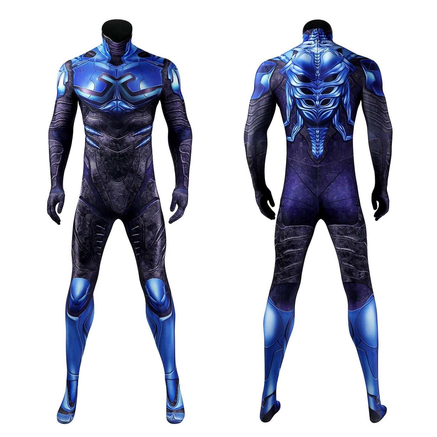 Blue Beetle Jaime Reyes Male Jumpsuit with Headgear Cosplay Costumes