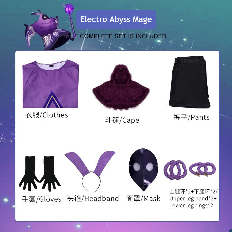 Genshin Impact Abyss Mage Hydro Cryo Pyro Electro Cosplay Costumes