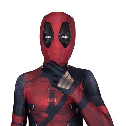 Deadpool 3 Wade Wilson Kids Jumpsuit with Mask Cosplay Costumes