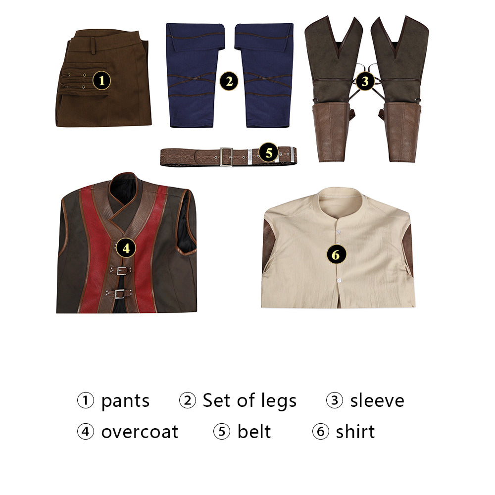 Baldur's Gate 3 Wyll Outfits Male Fullset Cosplay Costumes