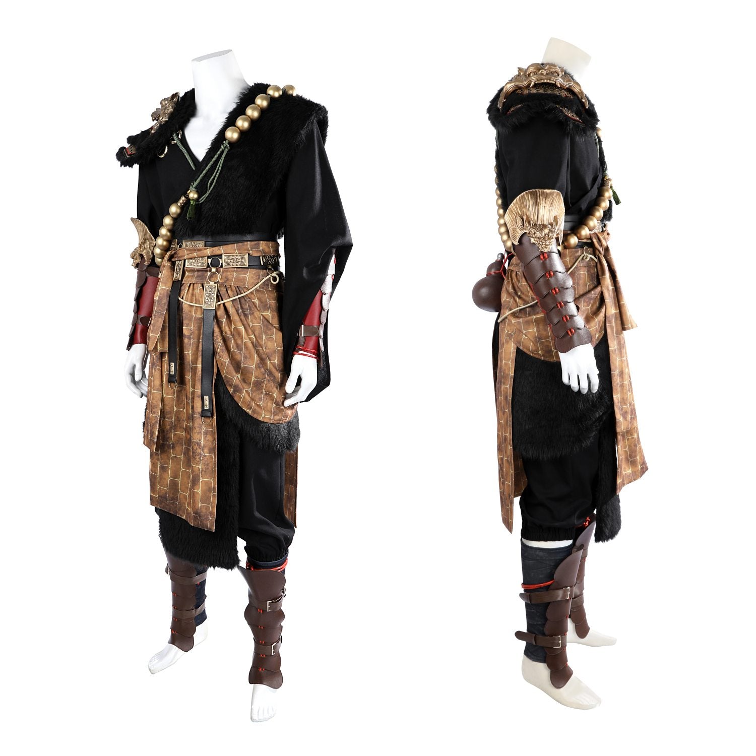 Black Myth: Wukong Ebongold Silk Robe Top Level Cosplay Costumes