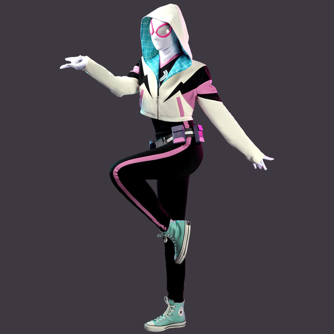 Your Friendly Neighborhood Spider-Man Gwen Jumpsuit Cosplay Costumes