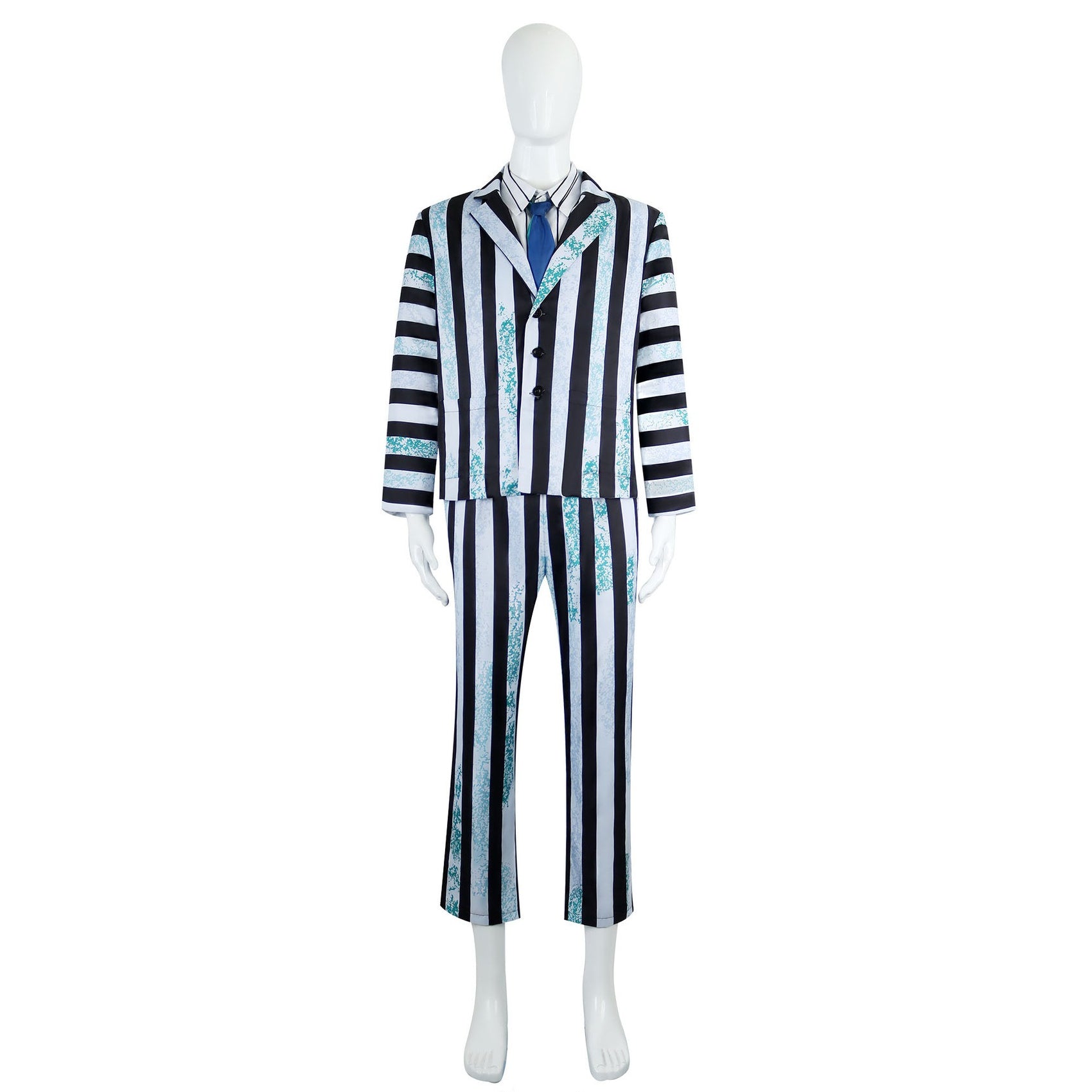 Beetle Juice Michael Keaton Dirty Suit Halloween Cosplay Costumes