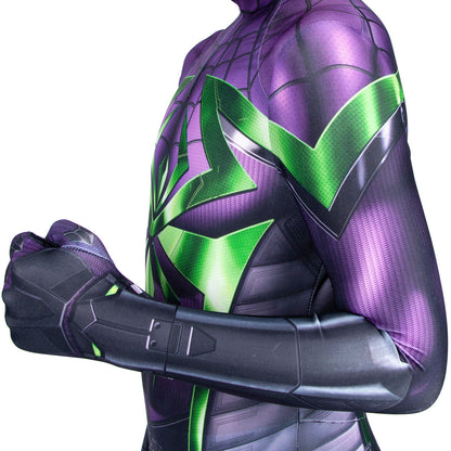 Spider-Man Miles Morales Purple Reign Suit Kids Jumpsuit Cosplay Costumes