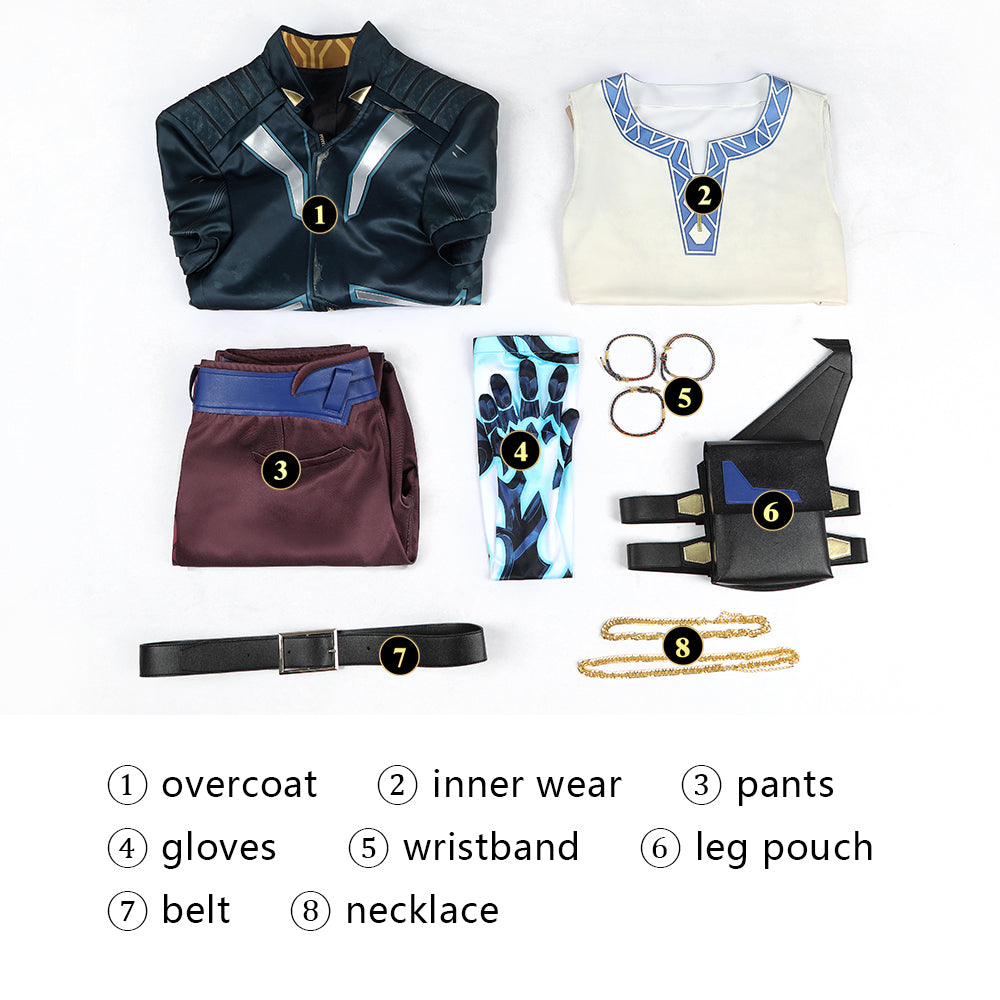 Game Valorant Veto Suit Top Fullset Cosplay Costumes