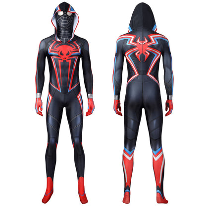 Spider-Man Miles Morales 2099 Suit Male Hoodie Jumpsuit Cosplay Costumes