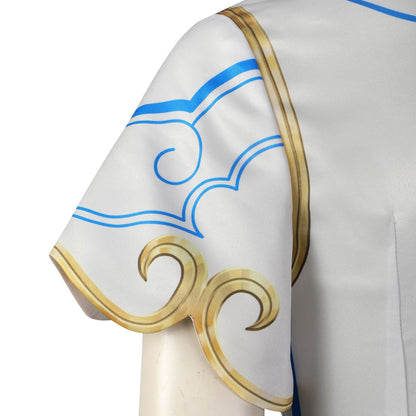 Street Fighter 6 Chun Li Female Blue and White Cosplay Costumes