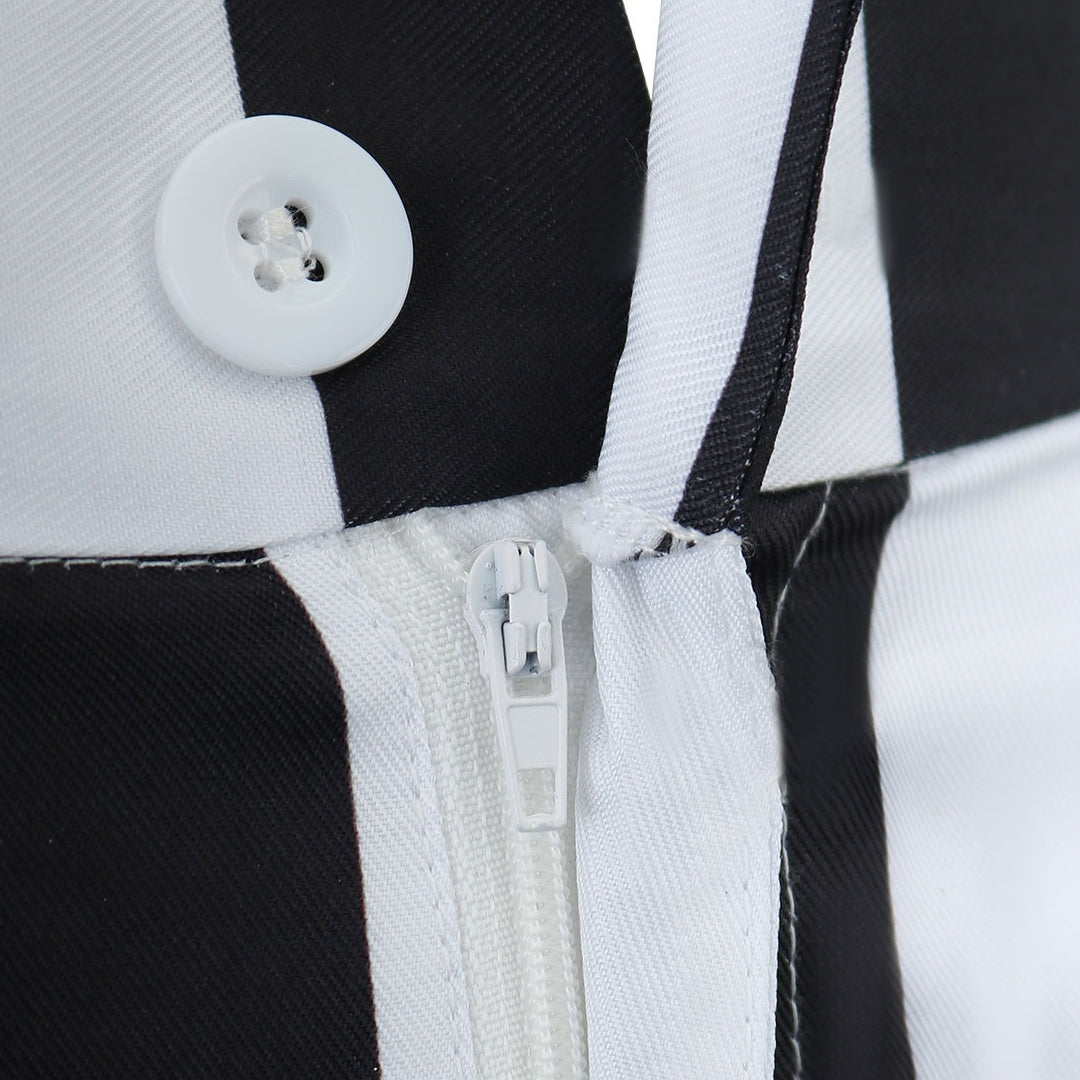 Beetle Juice Michael Keaton Stripe Suit Halloween Cosplay Costumes