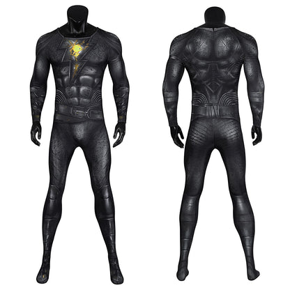 Comics Black Adam Male Jumpsuit with Hooded Cloak Cosplay Costumes