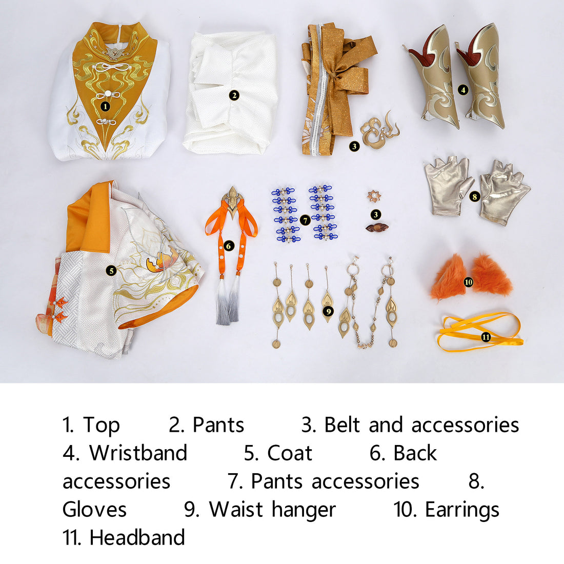 Naraka: Bladepoint Lyam Liu Homer Cat Skin Top Cosplay Costumes