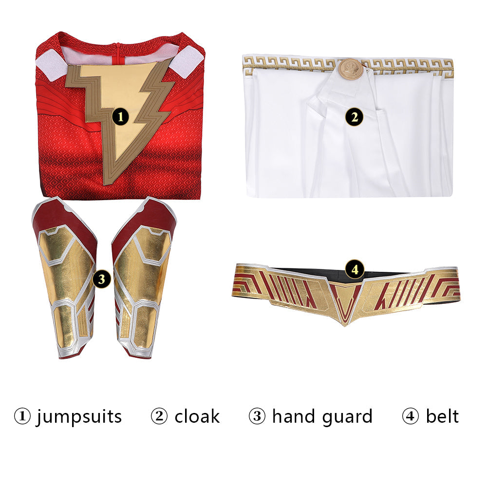 Shazam! Fury of the Gods Billy Batson Male Cosplay Costumes