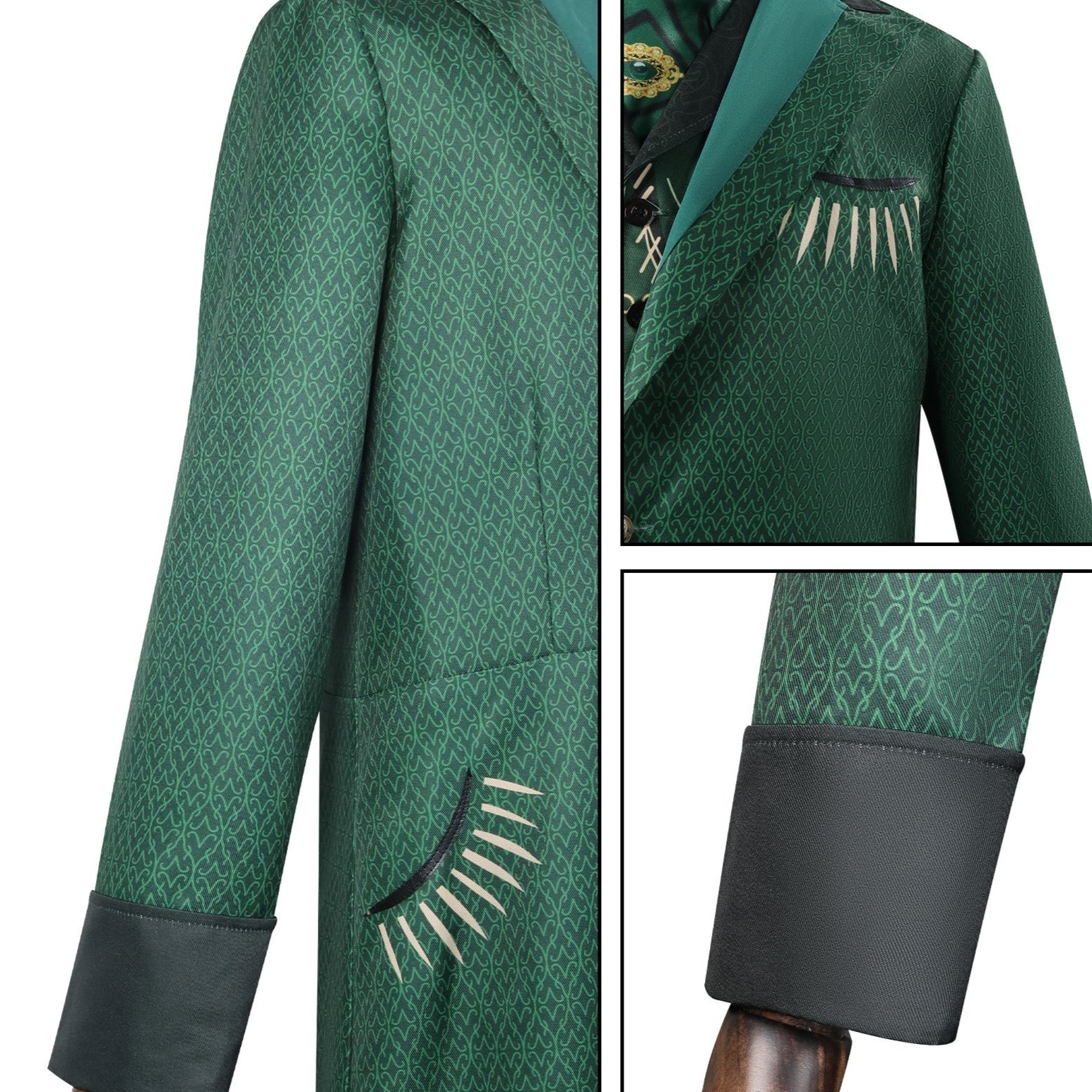 Wicked The Wonderful Wizard of Oz Green Suit Cosplay Costumes