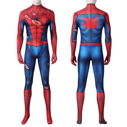 Marvel's Spider-Man PS5 Classic Suit Damaged Male Jumpsuit Cosplay Costumes