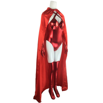 Wanda Vision Wanda Maximoff Scarlet Witch Cosplay Costume With Cloak