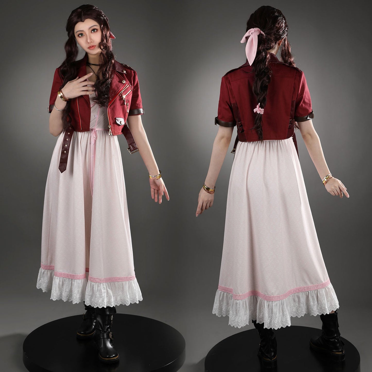 Final Fantasy VII FF7 Aerith Gainsborough Female Cosplay Costumes