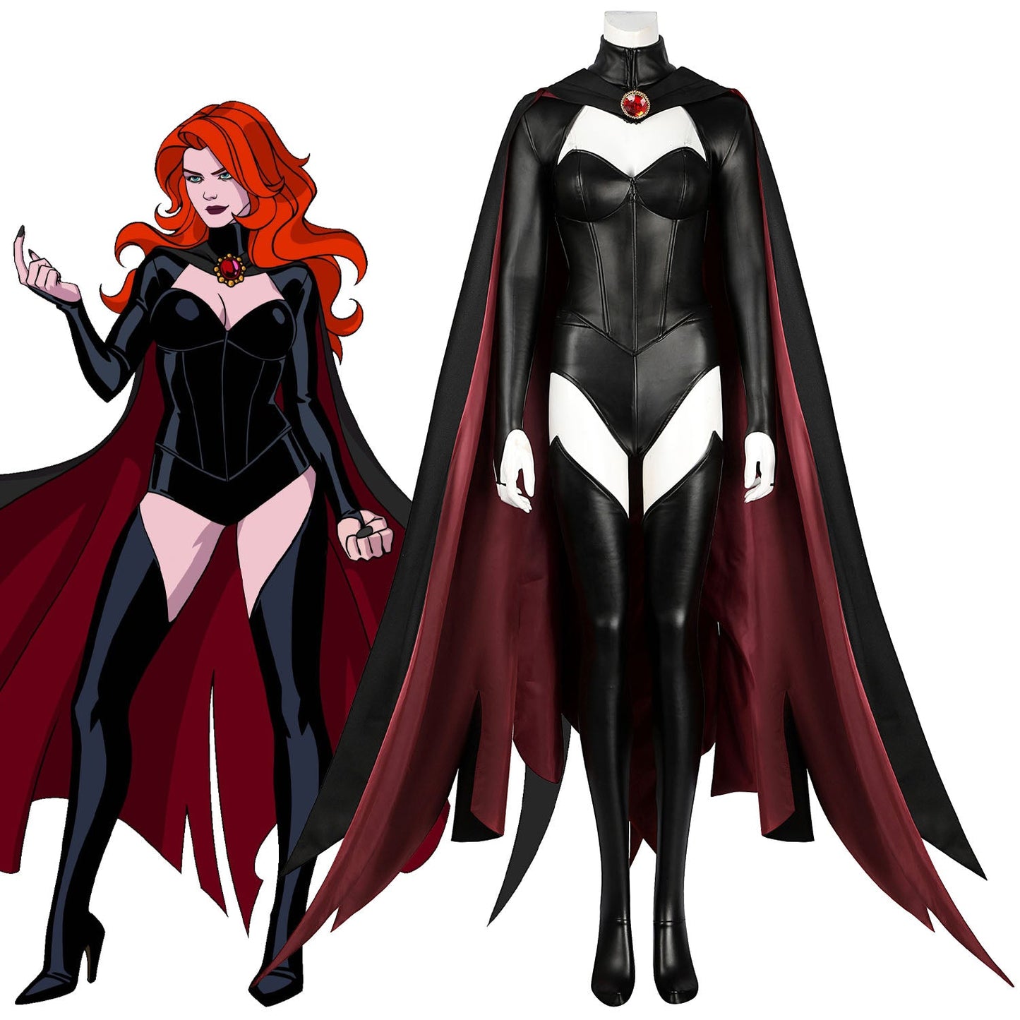 X-Men '97 Red Queen Madelyne Pryor Female Top Level Cosplay Costumes