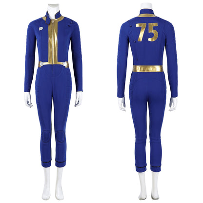 Game Fallout 4 Vault No. 75 Sheltersuit Female Full Set Cosplay Costumes