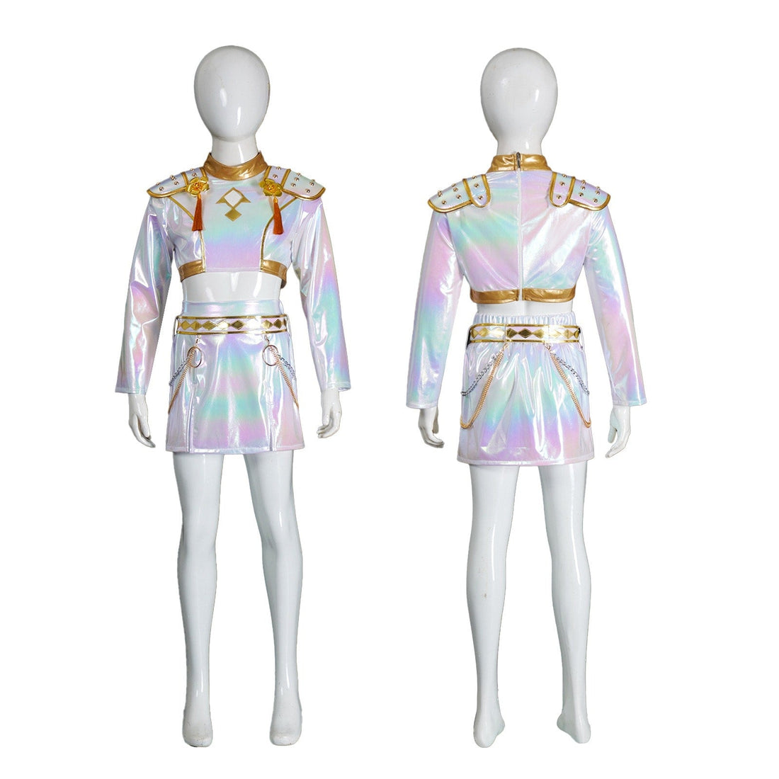 KPop Demon Hunters Rumi Zoey Mira Iridescent Leather Cosplay Costumes
