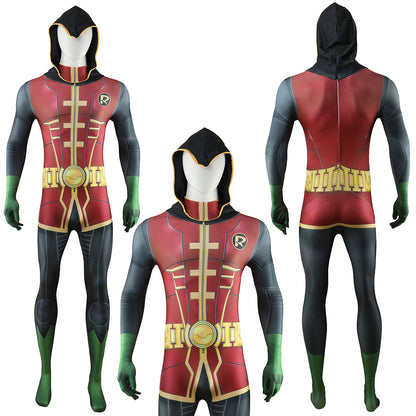 Robin Damian Wayne DC Comic Jumpsuit Cosplay Costume