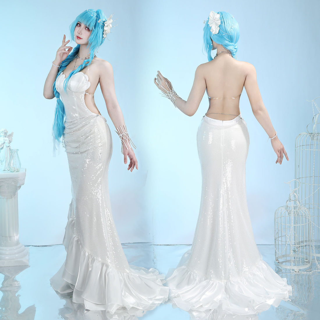 Pre-order Path to Nowhere L.L. Interlude‌‌ White Dress Top Level Cosplay Costumes