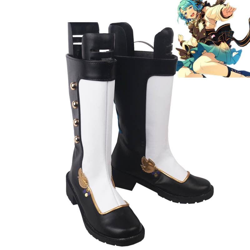 ensemble stars es shino hajime black white game cosplay boots shoes