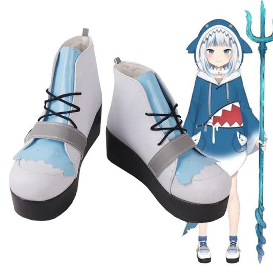 virtual vtuber up hololive vtuber gawr gura apex predator baby shark cosplay shoes