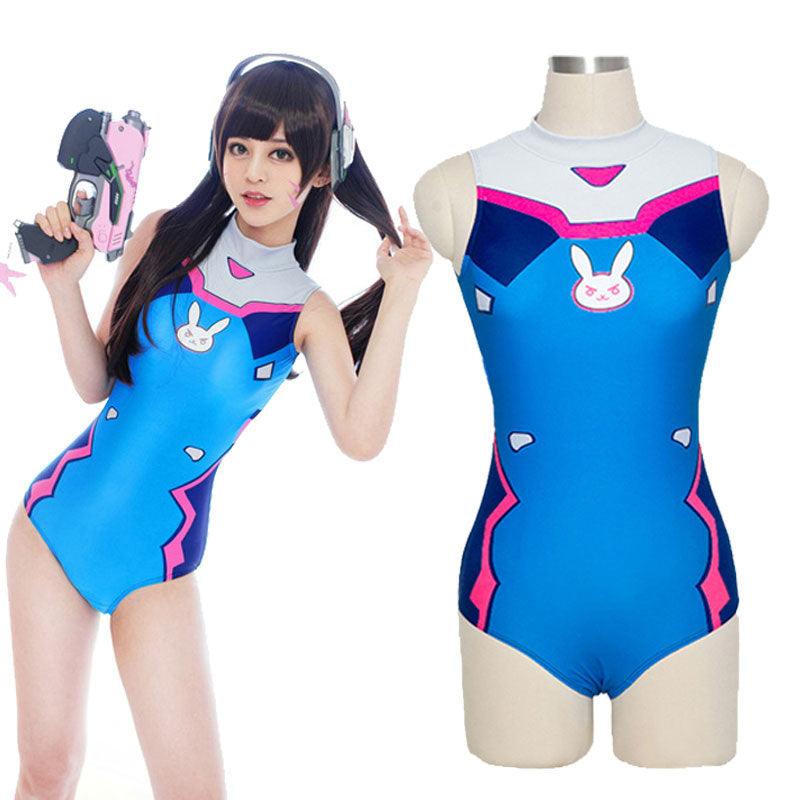 Game Overwatch D.Va Hana Song Swimsuit Leotard Cosplay Costumes