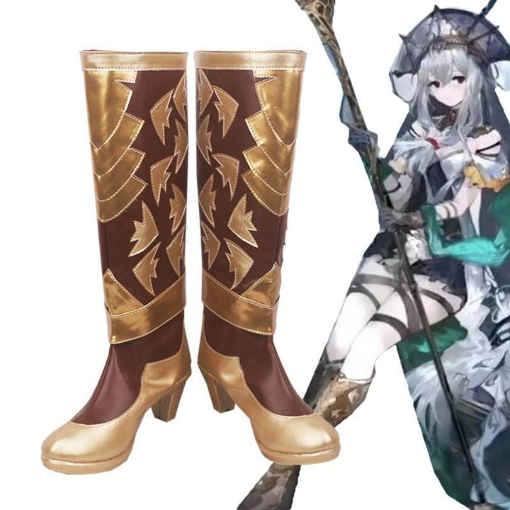 game arknights skadi the corrupting heart sublimation cosplay boots shoes
