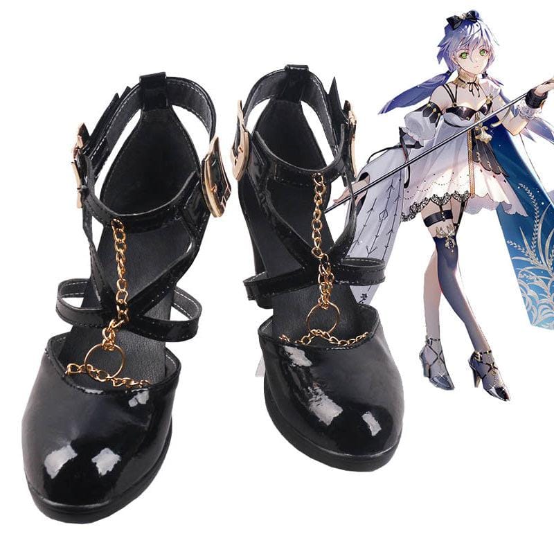 virtual vtuber luo tianyi black cosplay shoes sandals