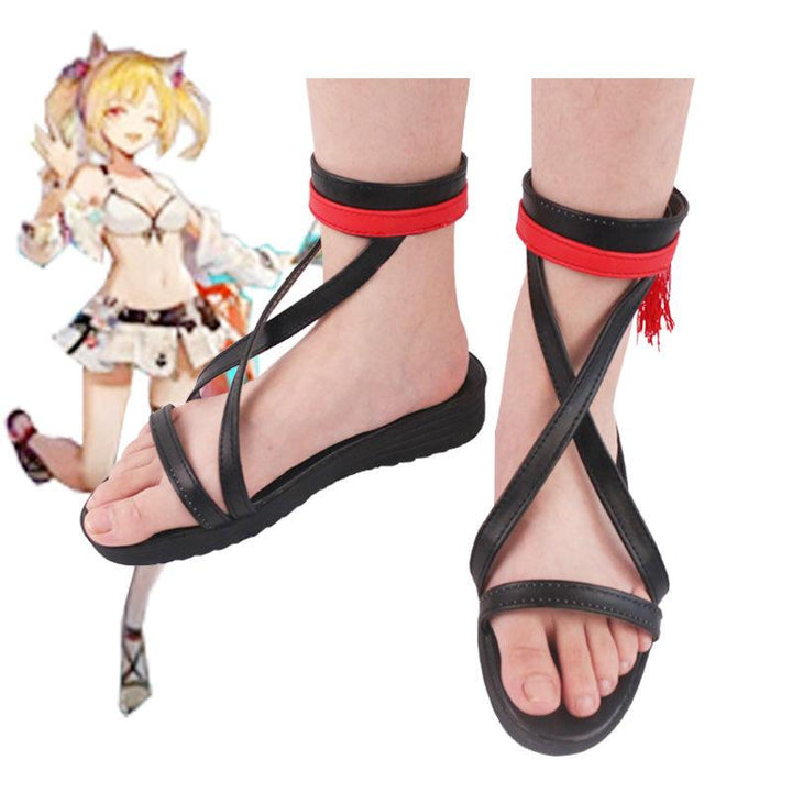 game arknights sora summer flower cosplay sandals shoes