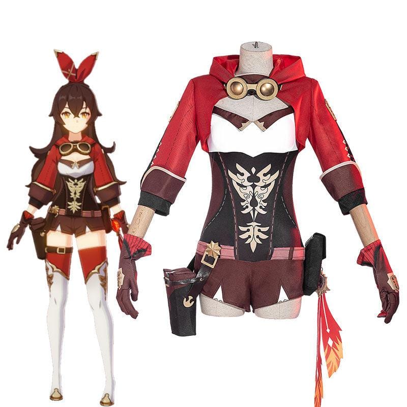 game genshin impact amber fullset cosplay costumes