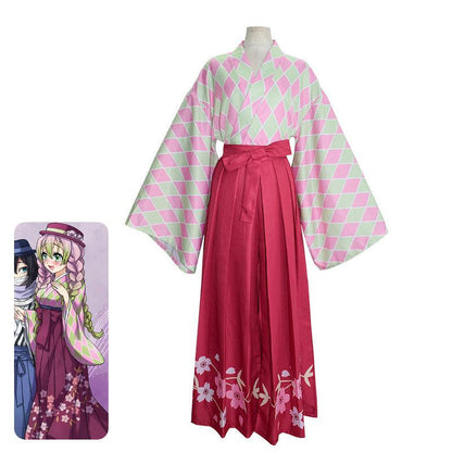 anime demon slayer kimetsu no yaiba kanroji mitsuri kimono halloween cosplay costumes