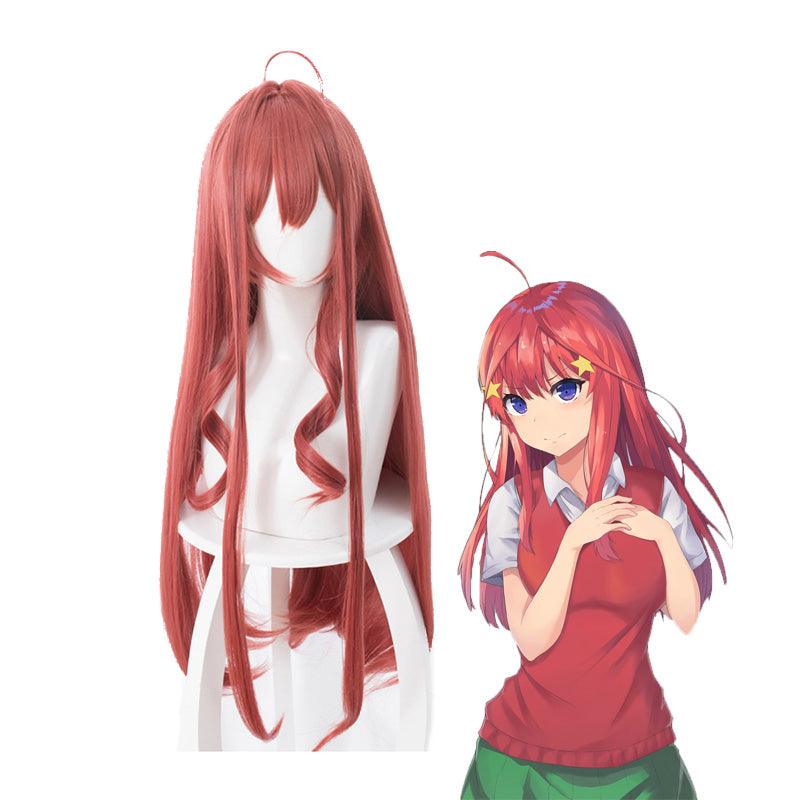 anime the quintessential quintuplets itsuki nakano long red cosplay wigs