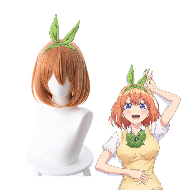 anime the quintessential quintuplets yotsuba nakano short orange cosplay wigs