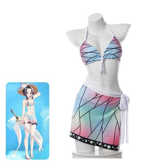 Anime Demon Slayer Kochou Shinobu Swimsuit Cosplay Costumes