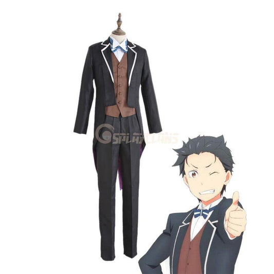 anime re zero starting life in another world subaru natsuki tuxedo cosplay costume