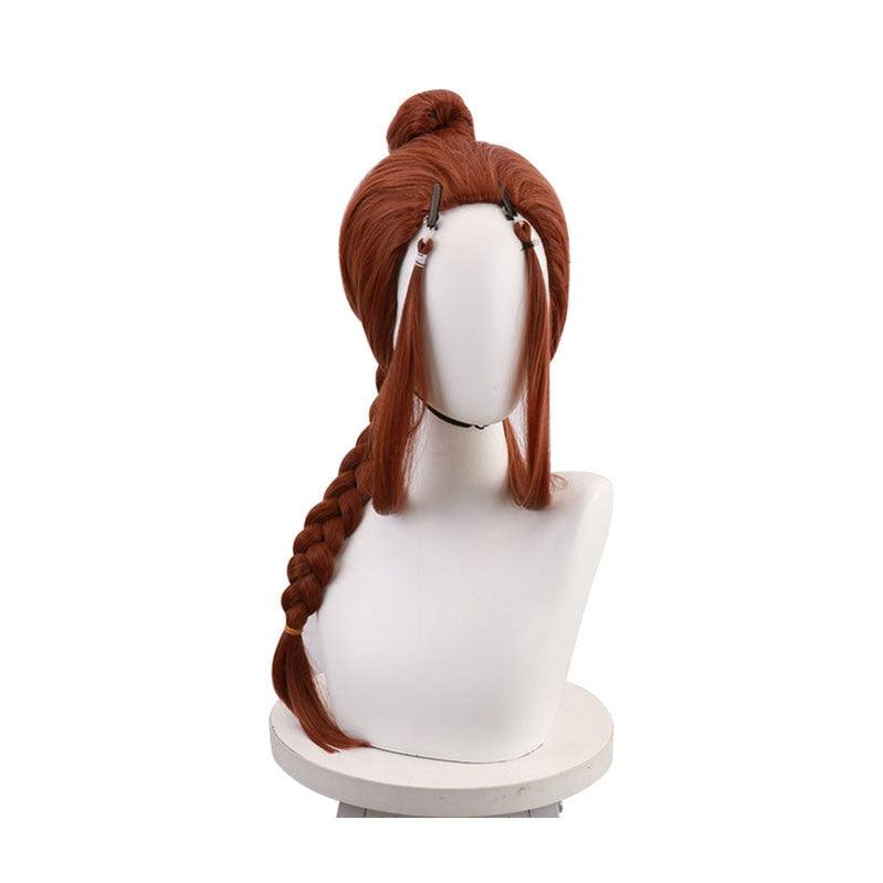 anime avatar the last airbender katara brown 80cm cosplay wig