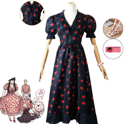 anime spy family anya forger floral dress cosplay costume