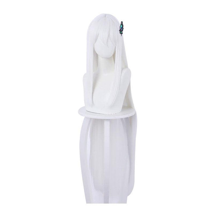 Re:Zero Starting Life in Another World Echidna Witch of Greed Long Straight White Cosplay Wigs