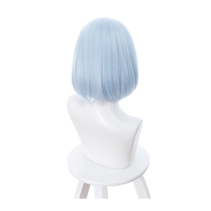 anime date a live origami tobiichi short light blue cosplay wigs