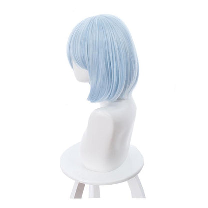 anime date a live origami tobiichi short light blue cosplay wigs