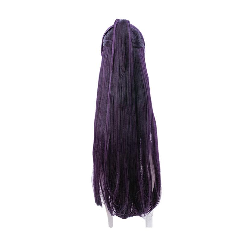 anime date a live tohka yatogami long straight purple cosplay wigs