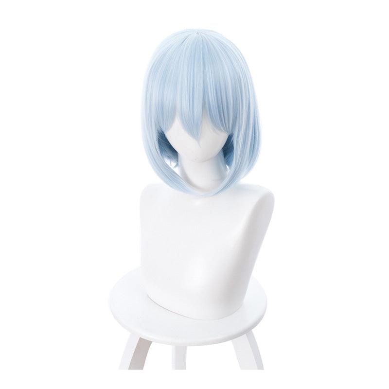 anime date a live origami tobiichi short light blue cosplay wigs