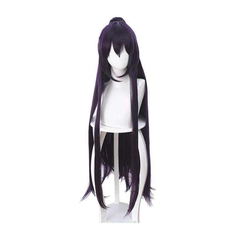 anime date a live tohka yatogami long straight purple cosplay wigs